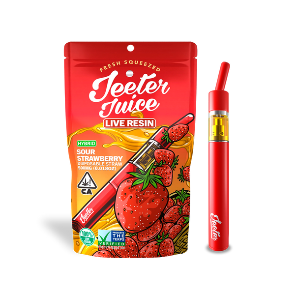 Caneta THC Jeeter Juice Sour Strawberry | Híbrido | 91,3%