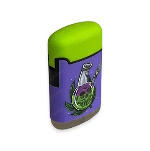 Isqueiro Maçarico Zengaz Natal Hemp Leaf - Mix Preto Verde