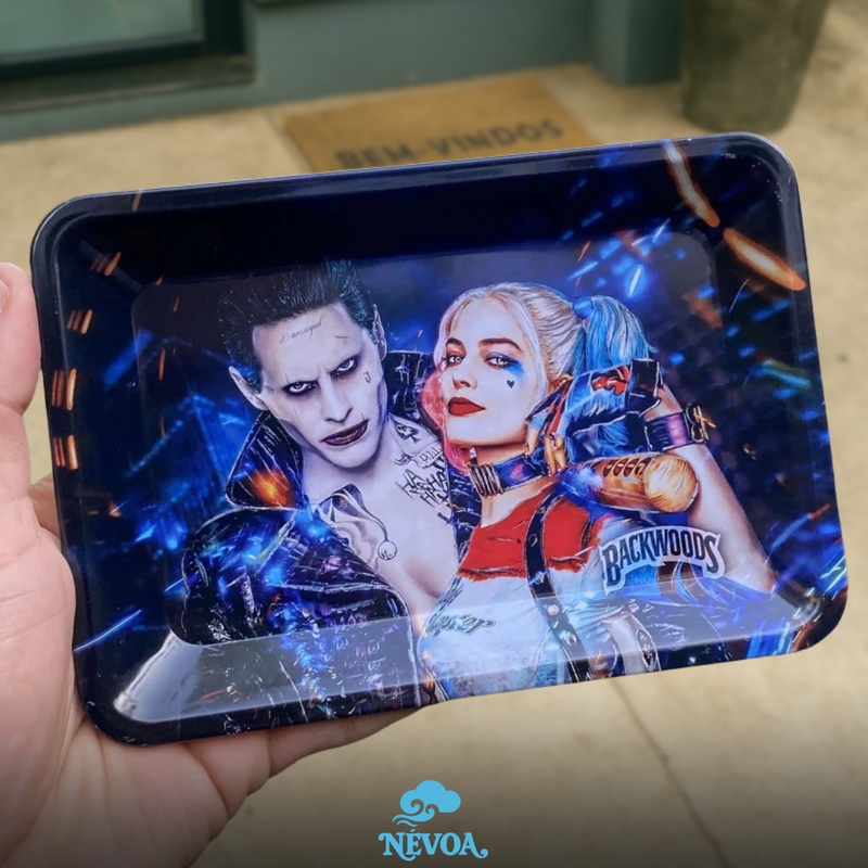 Kit Mad Love – Bandeja de metal Arlequina e Coringa