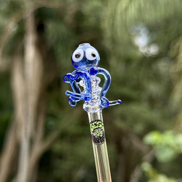 Piteira de vidro Polvo – Azul