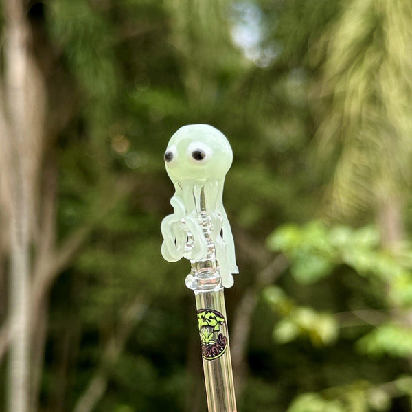 Piteira de vidro Polvo – Verde