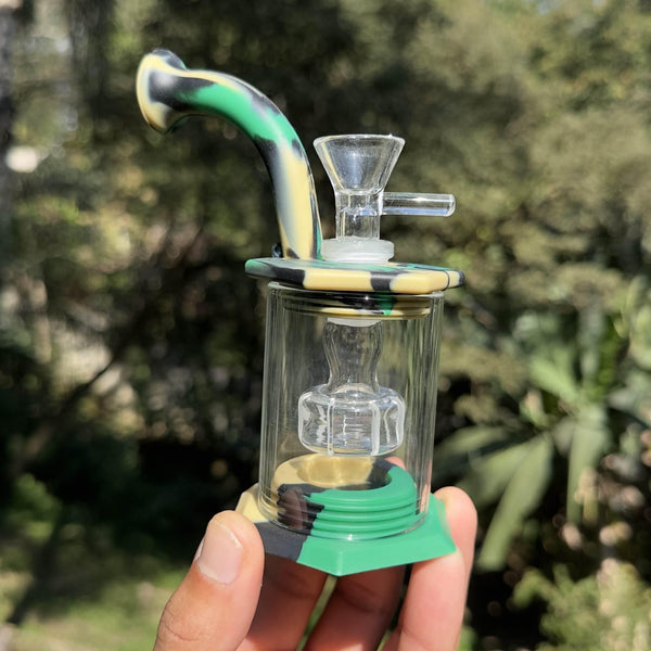 Bong Hibrido 14cm – vidro com silicone