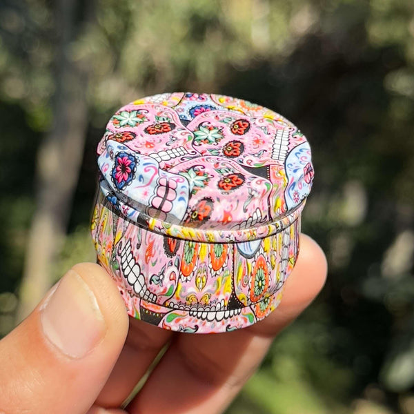Dichavador de metal tambor Caveira Mexicana – 40mm