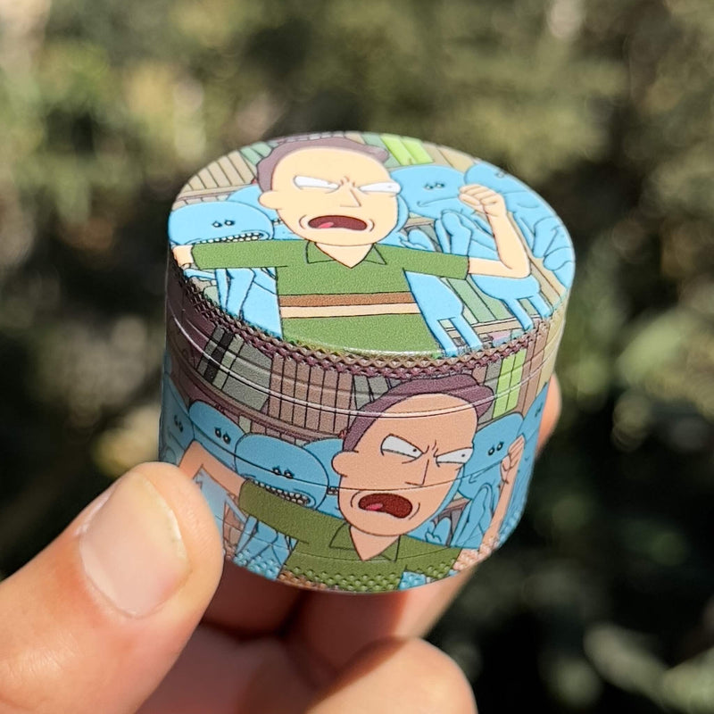 Dichavador de metal Jerry e Meeseeks 4 partes – 50mm