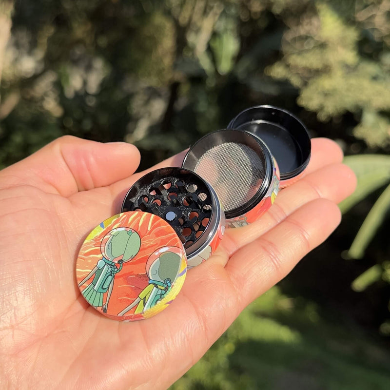 Dichavador de metal Morty e Jessica 4 partes – 40mm