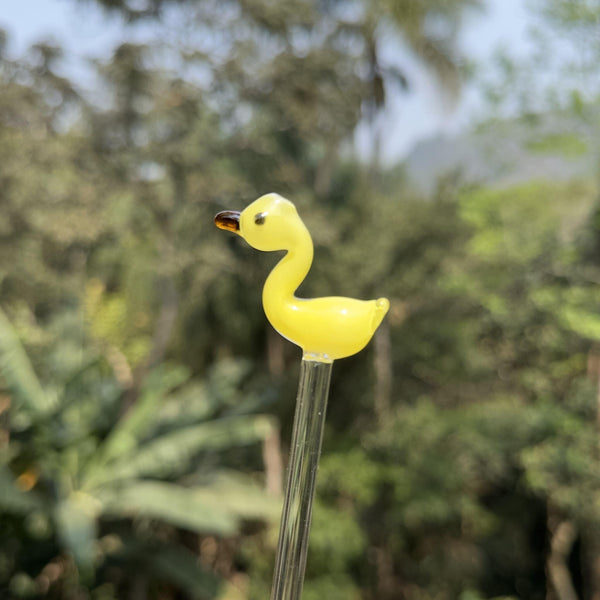Piteira de vidro Yellow Duck
