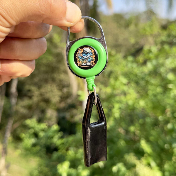 Porta isqueiro antifurto Smurf – verde