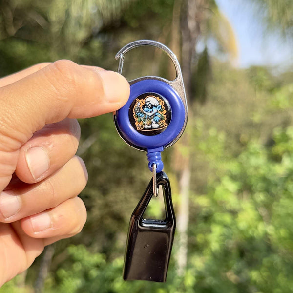 Porta isqueiro antifurto Smurf – azul