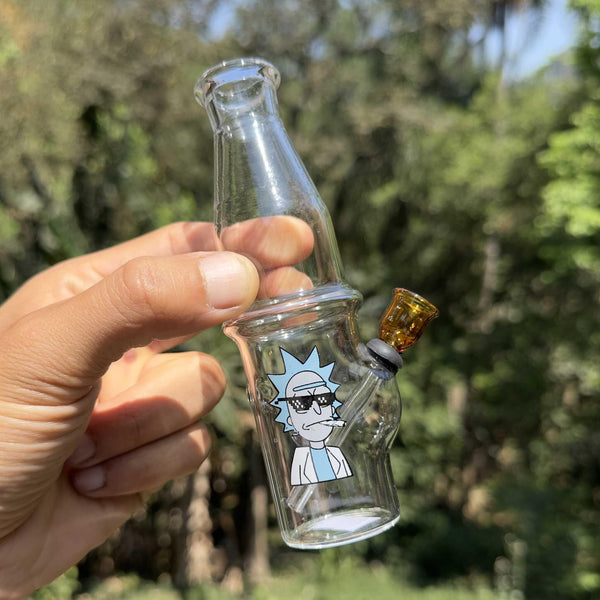 Bong de vidro Rick garrafa – ambar