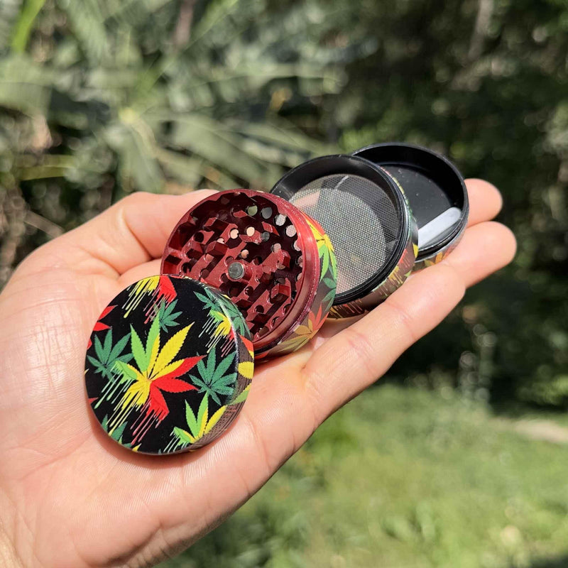 Dichavador de metal Hemp Rasta – 4 partes 50mm