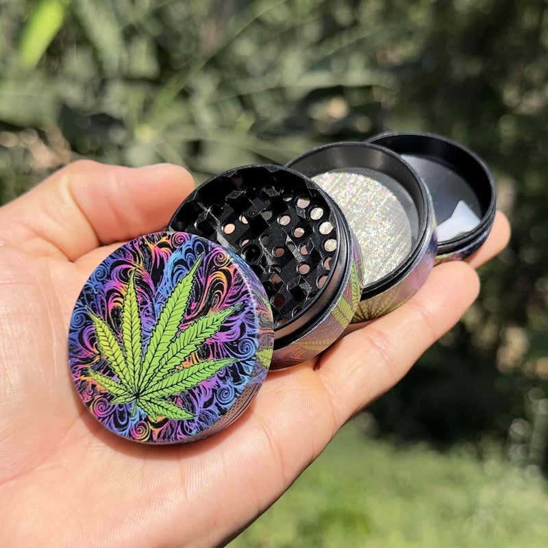 Dichavador de metal Hemp Colors – 4 partes 50mm