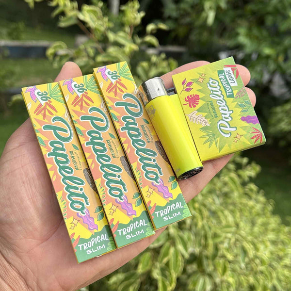 Combo Abastecimento Papelito – 3 Sedas + 1 Piteira de papel + 1 Isqueiro