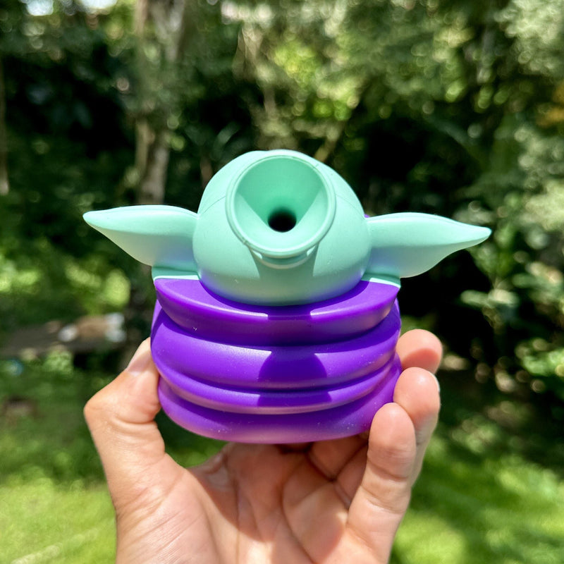 Bong de silicone Yoda Flor – Roxo