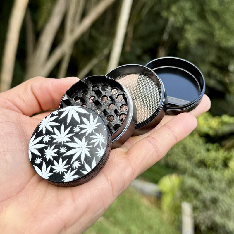 Dichavador de Metal Black Leaf – 4 Partes