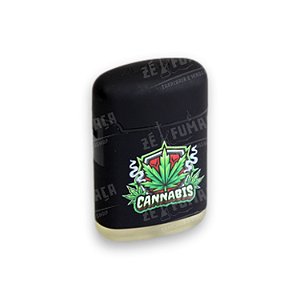 Isqueiro Maçarico Zengaz Natal Hemp Leaf - Mix Preto Verde