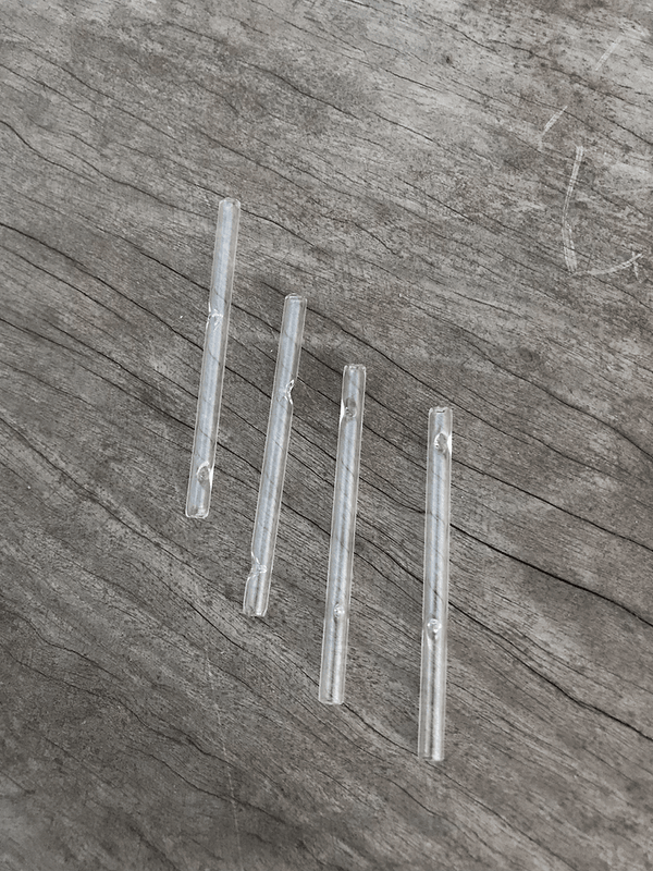 Combo 4 Piteiras de vidro 7cm 5mm