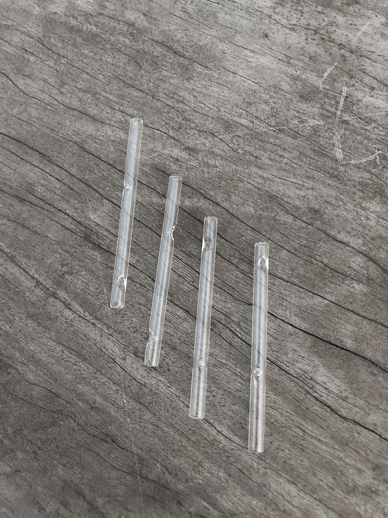 Combo 4 Piteiras de vidro 7cm 5mm