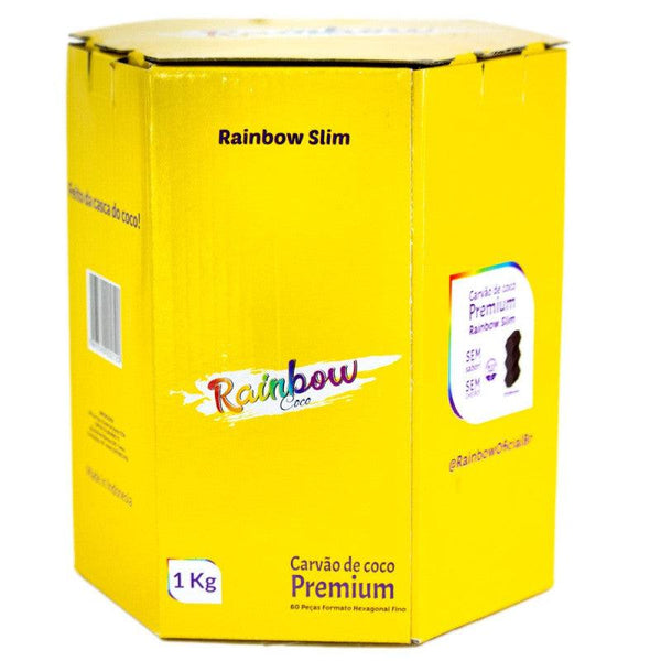 Carvão Narguile Rainbow Coco Slim 1kg