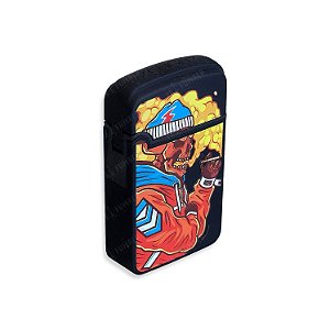 Isqueiro Maçarico Zengaz Natal Skull Noel - Mix Azul Preto
