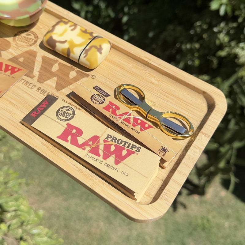 Kit Raw Roots – Bandeja de madeira