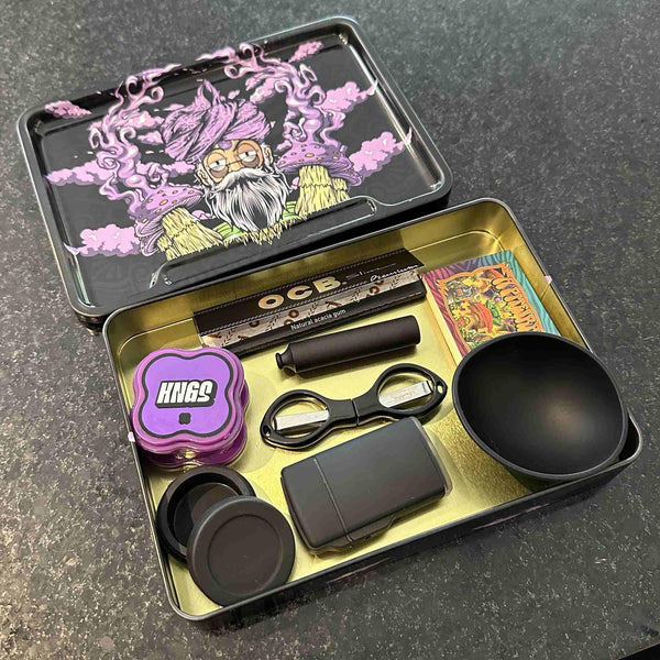 Kit Purple Mushroom – Bandeja Sadhu com tampa