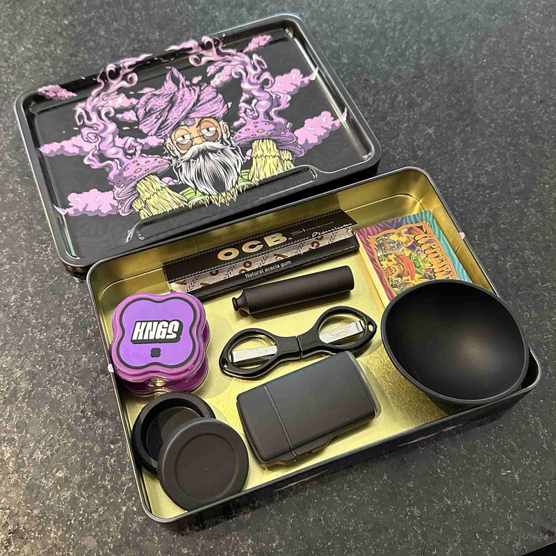 Kit Purple Mushroom – Bandeja Sadhu com tampa