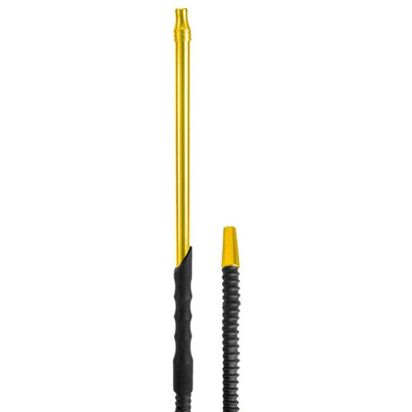Mangueira Narguile Alumínio Handle de Silicone PVC Maleável Lavável Dourada Preta