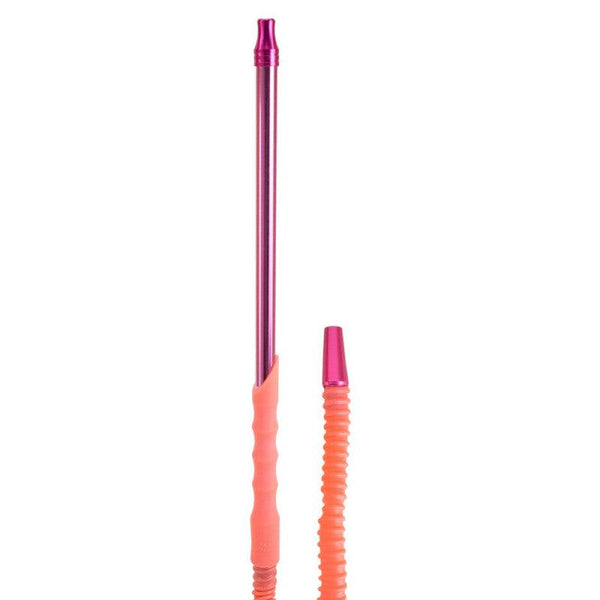 Mangueira Narguile Alumínio Handle de Silicone PVC Maleável Lavável Rose