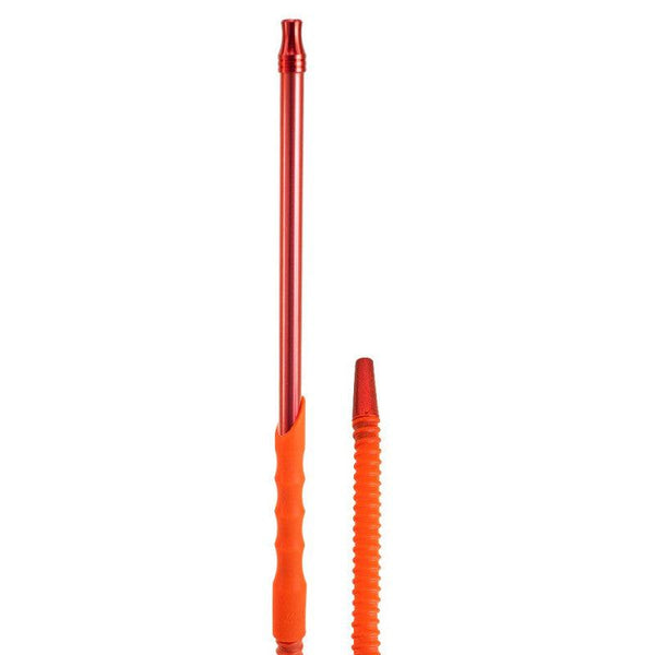Mangueira Narguile Alumínio Handle de Silicone PVC Maleável Lavável Vermelha