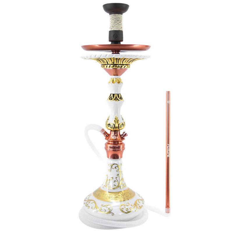 Narguile Amazon Future Série Ouro Edição Limitada Ouro 24k Metal Rose Madeira Branca