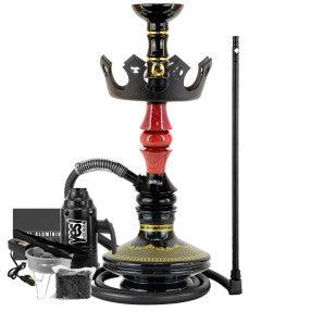 Narguile Marajah Umbrella Nano Branco Metal Dourado Vaso Brisas Prato Coroa Pequeno Rosh Alusi Take Gold Completo