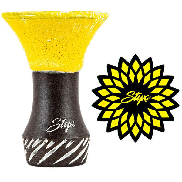 Rosh Narguile Styx Black Amarelo + Tapete Para Rosh Styx
