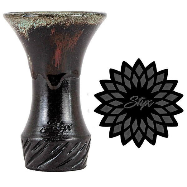 Rosh Narguile Styx Black Verde Escuro I + Tapete Para Rosh Styx