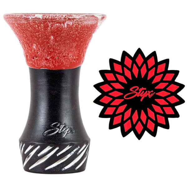 Rosh Narguile Styx Black Vermelho + Tapete Para Rosh Styx