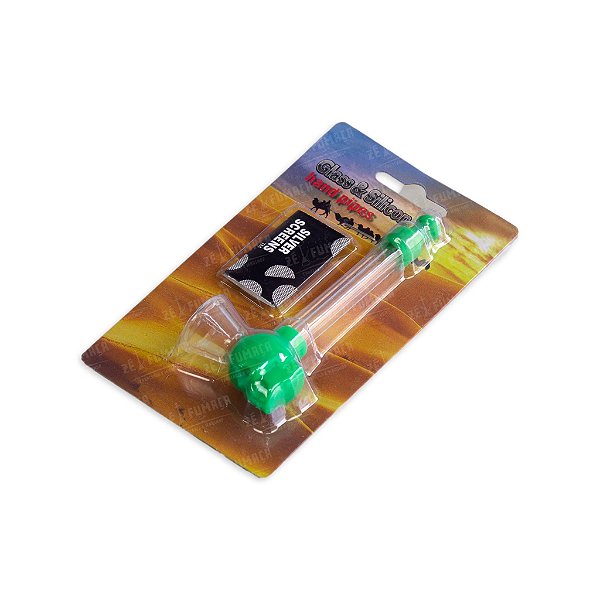 Kit Pipe de Vidro Caveira - Verde