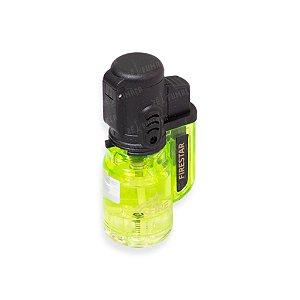 Isqueiro Maçarico Firestar Curvado (1 Chama) - Verde Sólido