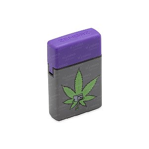 Isqueiro Maçarico Zengaz Natal Hemp Leaf - Mix Preto Verde