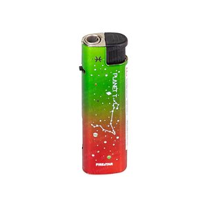 Isqueiro Maçarico Firestar Signos (Virgem) - Mix Prata Preto